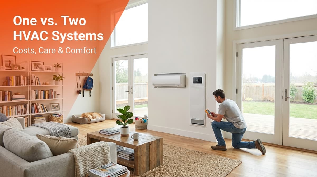 Blog post One vs. Two HVAC Systems: Costs, Care & Comfort image