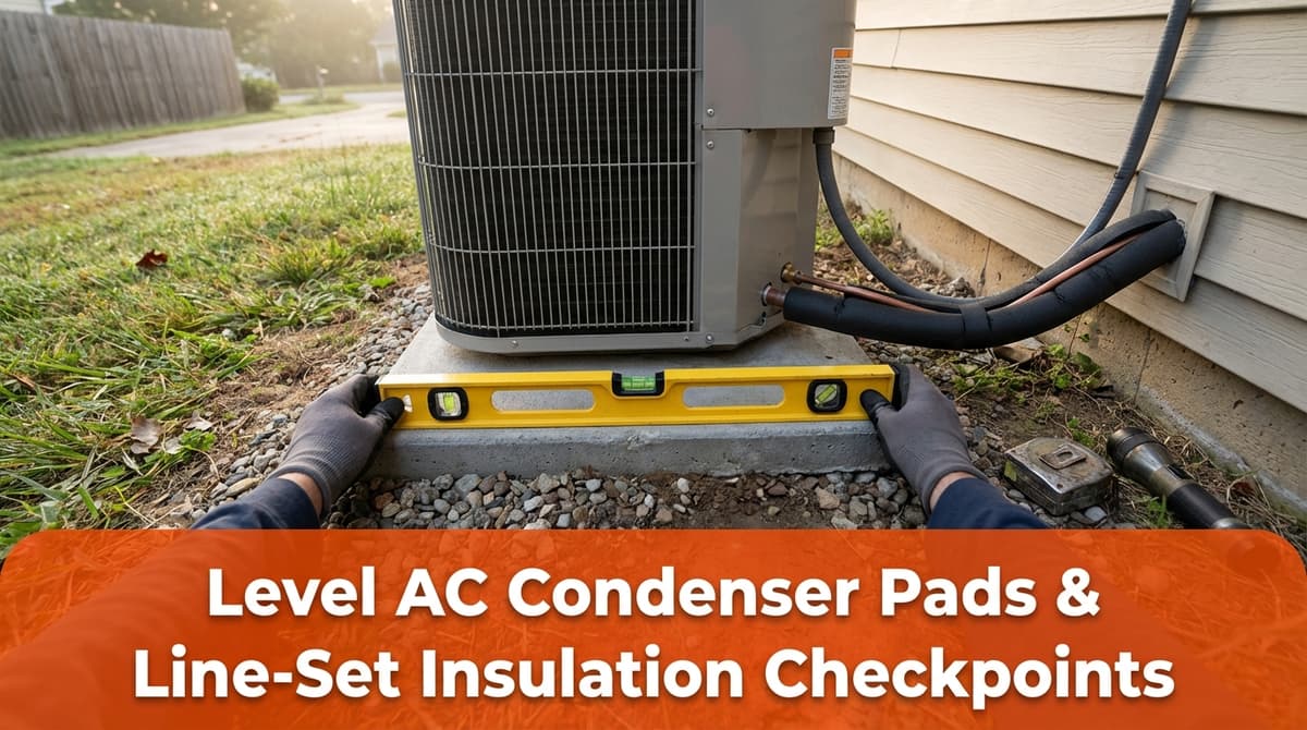 Level AC Condenser Pads & Line-Set Insulation Checkpoints image
