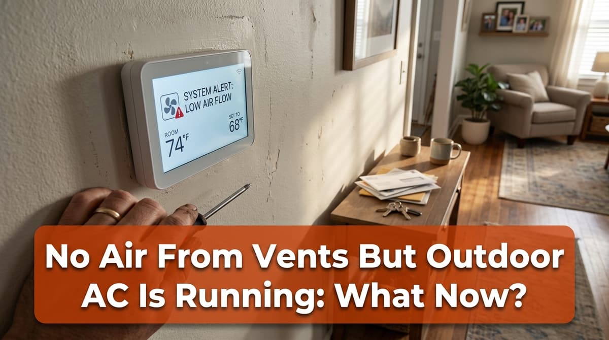 Blog post No Air From Vents But Outdoor AC Is Running: What Now? image