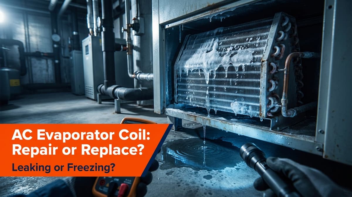 Blog post AC Evaporator Coil Leaking or Freezing? Repair or Replace? image