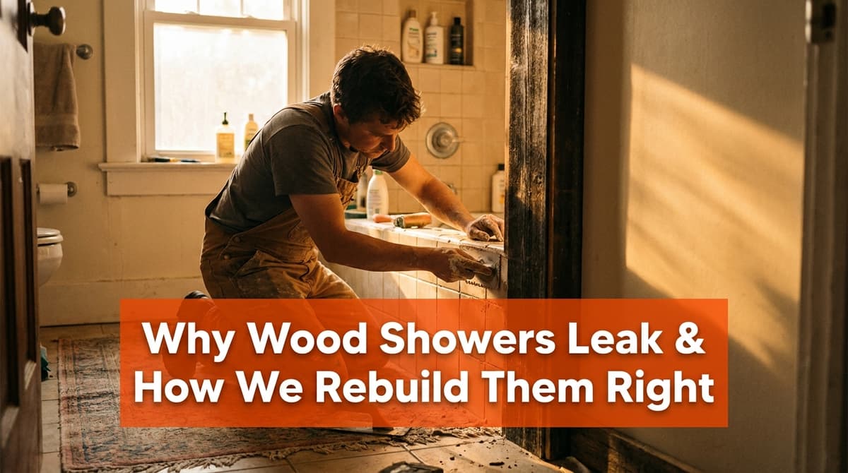Blog post Why Wood Showers Leak & How We Rebuild Them Right image