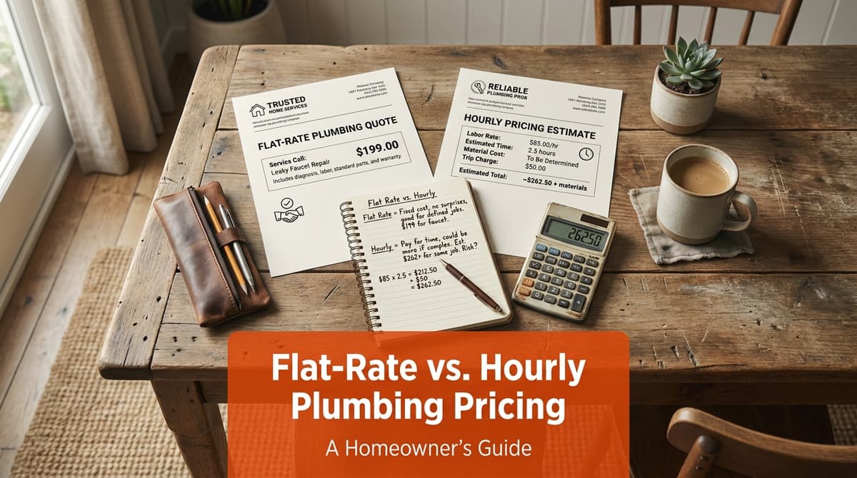 Blog post Flat-Rate vs. Hourly Plumbing Pricing: Homeowner Guide image