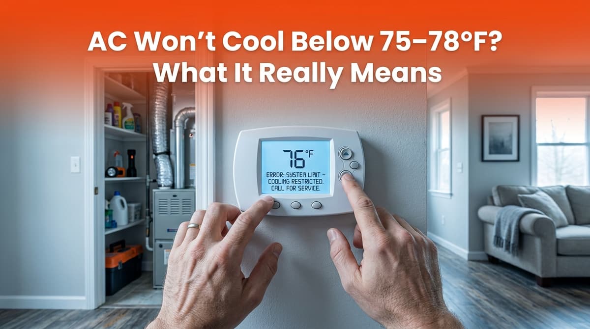 Blog post AC Won’t Cool Below 75–78°F? What It Really Means image