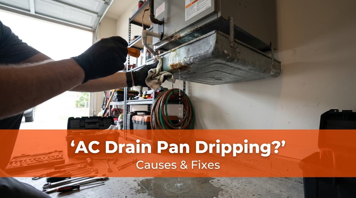 Blog post AC Drain Pan Dripping in the Garage? Causes & Fixes image