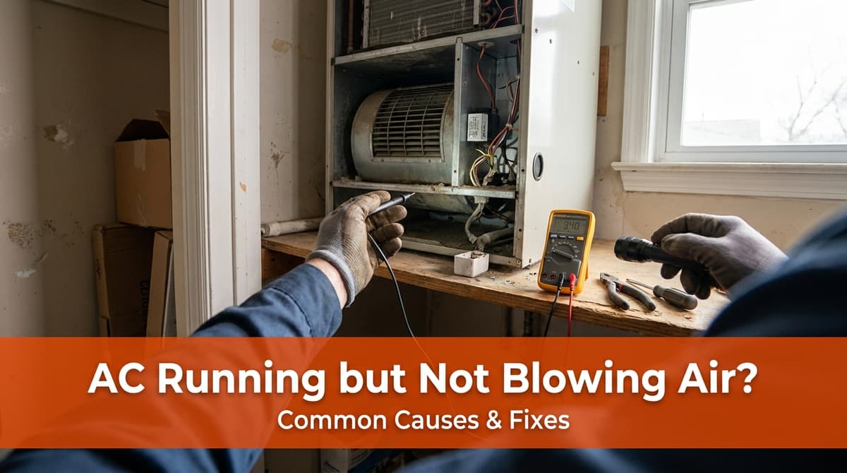 Blog post AC Running but Not Blowing Air? Common Causes & Fixes image