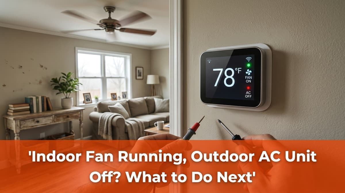 Blog post Indoor Fan Running, Outdoor AC Unit Off? What to Do Next image